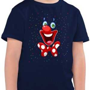 Shirtracer T-Shirt Clown Gesicht Karneval Kostüm Clownkostüm Witziges Karneval & Fasching