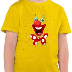 Shirtracer T-Shirt Clown Gesicht Karneval Kostüm Clownkostüm Witziges Karneval & Fasching