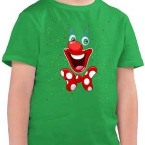 Shirtracer T-Shirt Clown Gesicht Karneval Kostüm Clownkostüm Witziges Karneval & Fasching