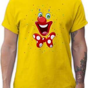 Shirtracer T-Shirt Clown Gesicht Karneval Kostüm Clownkostüm Witziges Karneval & Fasching