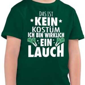 Shirtracer T-Shirt Das ist kein Kostüm Ich bin wirklich ein Lauch - Lauchkostüm Porree La Karneval & Fasching