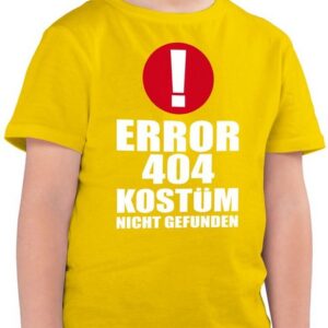 Shirtracer T-Shirt ERROR 404 Kostüm nicht gefunden Karneval & Fasching