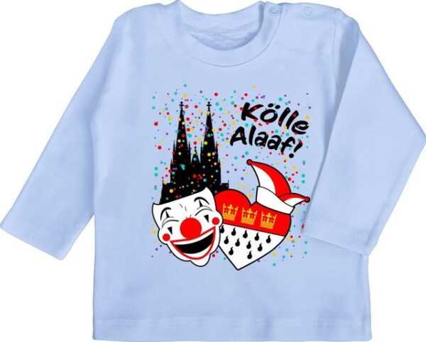 Shirtracer T-Shirt Kölle Alaaf Kostüm Köln Karneval Wappen Jeck Rut Wiees Narren Kölsche Karneval & Fasching