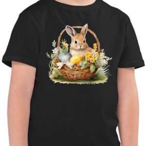 Shirtracer T-Shirt Osterhase Fröhlich Niedlicher Osterhase (1-tlg) Geschenk Ostern