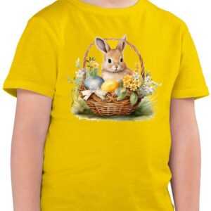 Shirtracer T-Shirt Osterhase Fröhlich Niedlicher Osterhase (1-tlg) Geschenk Ostern