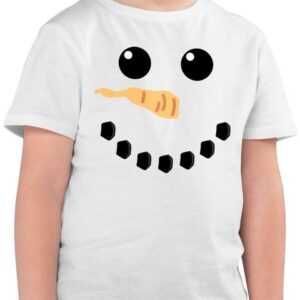 Shirtracer T-Shirt Schneemann Karneval Kostüm - Weihnachten Christmas Eiskönigin Olaf - Karnevalskostüme Kinder - Jungen Kinder T-Shirt t-shirt schneemann kinder - schneemänner - kostüm t shirt