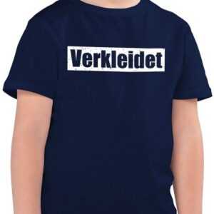 Shirtracer T-Shirt Verkleidet Schriftzug - weiß Karneval & Fasching