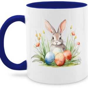 Shirtracer Tasse Hase mit Ostereiern, Keramik, Geschenke für Ostern