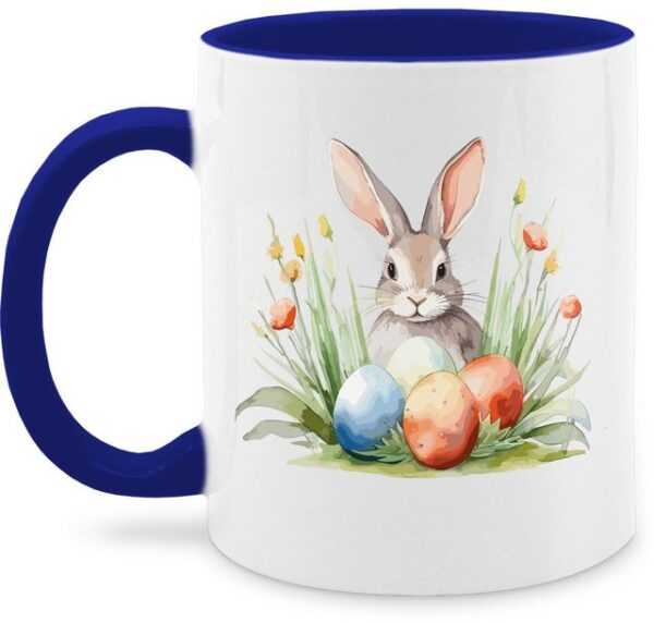 Shirtracer Tasse Hase mit Ostereiern, Keramik, Geschenke für Ostern