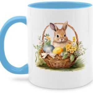 Shirtracer Tasse Osterhase Fröhlich Niedlicher Osterhase, Keramik, Geschenke für Ostern