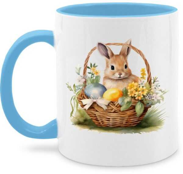 Shirtracer Tasse Osterhase Fröhlich Niedlicher Osterhase, Keramik, Geschenke für Ostern