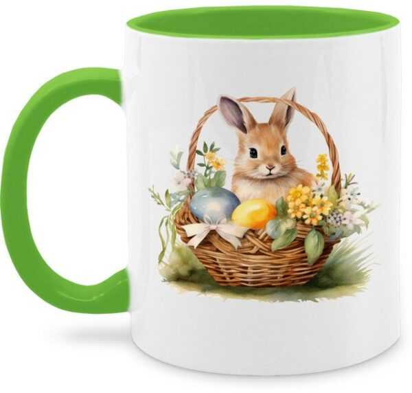 Shirtracer Tasse Osterhase Fröhlich Niedlicher Osterhase, Keramik, Geschenke für Ostern