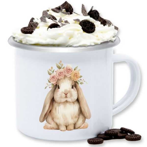 Shirtracer Tasse Süßer Hase Ostern Osterhase Geschenke Osterüberraschung, Stahlblech, Geschenke für Ostern