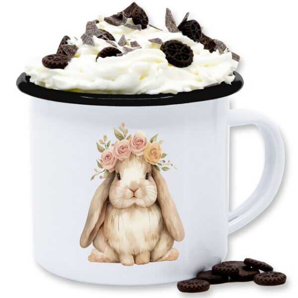 Shirtracer Tasse Süßer Hase Ostern Osterhase Geschenke Osterüberraschung, Stahlblech, Geschenke für Ostern