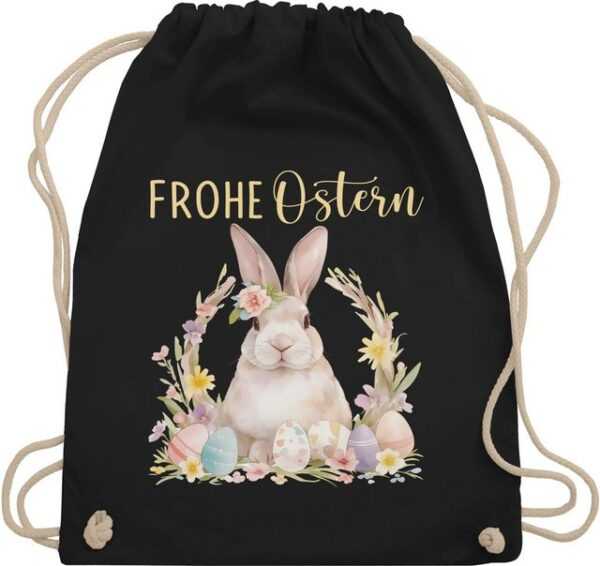 Shirtracer Turnbeutel Frohe Ostern Süßer Osterhase Niedliche Kleine Osterüberraschung Osterg, Ostergeschenk Deko