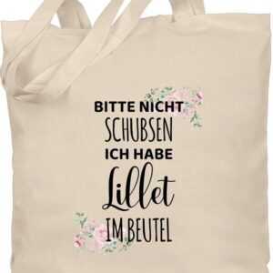 Shirtracer Umhängetasche Bitte nicht schubsen ich habe Lillet im Beutel - Frauen Geschenk Mädel, Karneval & Fasching