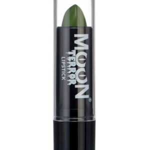 Smiffys Lippenstift Moon Terror Halloween Lippenstift grün, Kräftig deckender Lippenstift für Karneval, Club und Halloween