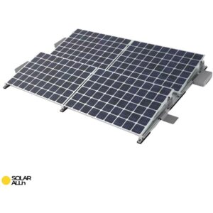 Solar Allin - Flachdach Montagesystem für Solaranlagen mit 4 Modulen, Süd & Ost/West Ausrichtung (10°)