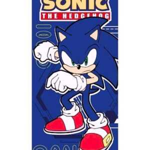 Sonic SEGA Badetuch, Mikrofaser, Kinder Strandtuch 70 x 140 cm schnelltrocknend