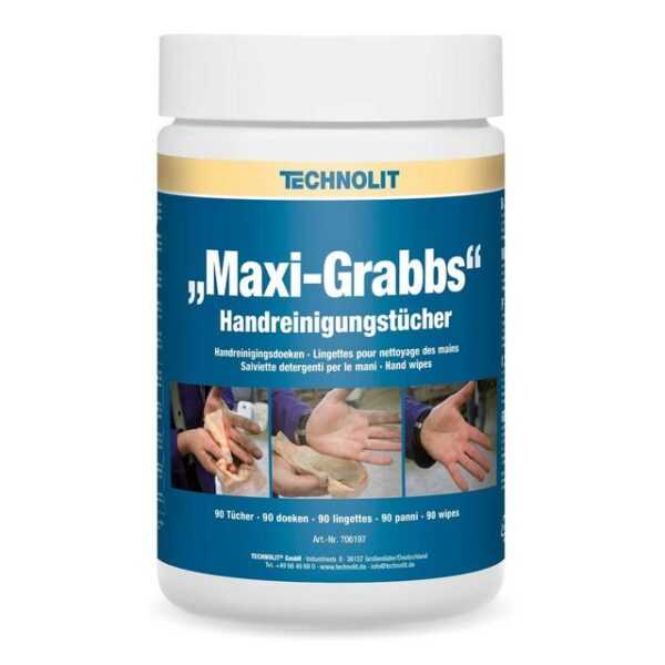 TECHNOLIT® Handcreme Handreinigungstücher Maxi-Grabbs, 90 Reinigungstücher, Handreiniger