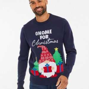 Threadbare Weihnachtspullover THB Mens Christmas Jumper Gnome