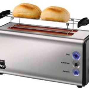 UNOLD 38915 Toaster Onyx Duplex Schwarz-Edelstahl Doppellangschlitz-Toaster