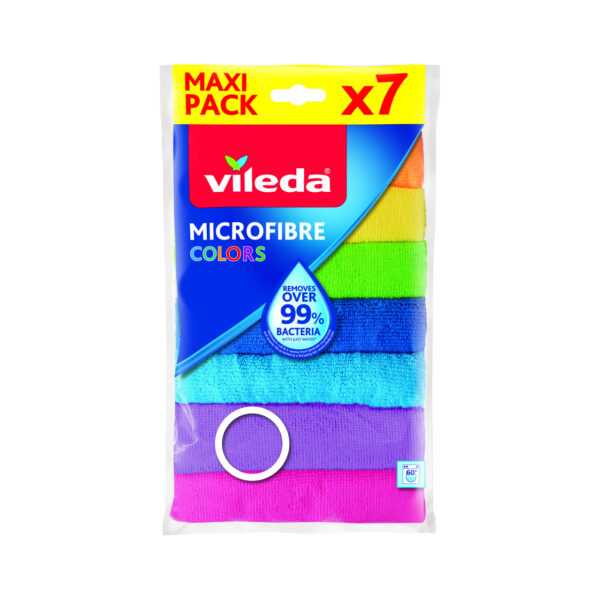 Vileda Mikrofaser Allzwecktuch Colors XXL 7-er Pack 30 x 30 cm