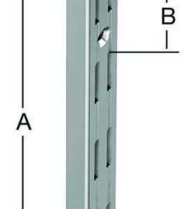 Vormann Wandschiene zweireihig weiß 2000 x 25 mm weiß