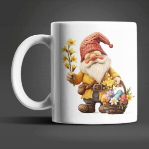 WS-Trend Tasse Gnom Ostern Ostereier Keramik Kaffeetasse Teetasse, Keramik, Geschenk