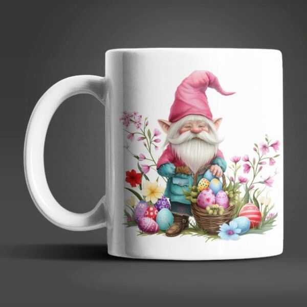 WS-Trend Tasse Gnom Ostern Ostereier Keramik Kaffeetasse Teetasse, Keramik, Geschenke