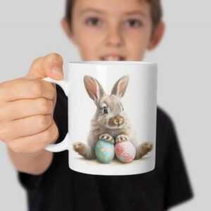 WS-Trend Tasse Osterhase Ostereier Ostern Bunny Kaffeetasse Teetasse Geschenkidee, Keramik