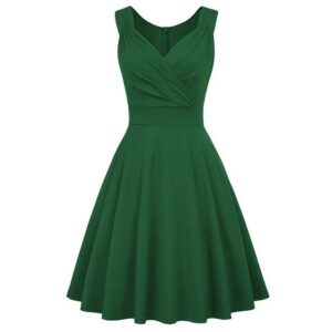 ZWY A-Linien-Kleid kleider damen Grün,sommerkleid damen,A-Linien-Kleid,knielang (Anlass: Hochzeit, Festival, Party, Geschenk) Bequemes Kleid für Partys, Bälle, Geburtstage, Karneval