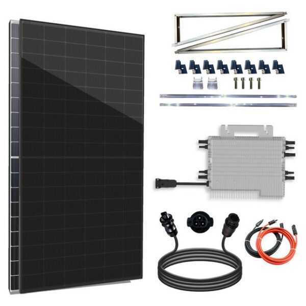 enprovesolar Solaranlage Balkonkraftwerk Set 1720W, (Aufständerung Ost West PV Montage), Deye Wechselrichter 1600W SUN-M160G4-EU-Q0