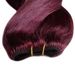 hair2heart Echthaar-Extension Premium Echthaartresse #55/66 Hellbraun Violett 50cm