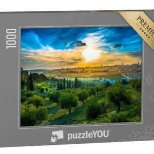 puzzleYOU Puzzle Altstadt und Ölberg von Jerusalem, Israel, 1000 Puzzleteile, puzzleYOU-Kollektionen Jerusalem, Landschaft, Naher Osten, Christentum