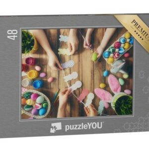 puzzleYOU Puzzle Basteln für Ostern, 48 Puzzleteile, puzzleYOU-Kollektionen Festtage