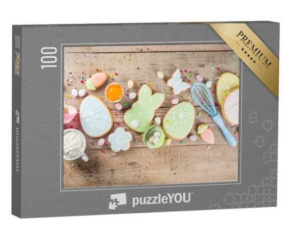 puzzleYOU Puzzle Bunte Oster-Bäckerei, 100 Puzzleteile, puzzleYOU-Kollektionen Festtage