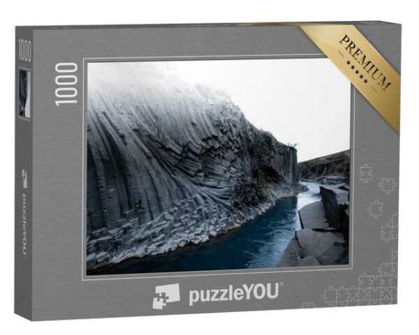 puzzleYOU Puzzle Die Basaltsäulen des Stuðlagil Canyon, Ost-Island, 1000 Puzzleteile, puzzleYOU-Kollektionen Felsen