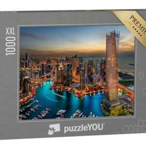 puzzleYOU Puzzle Die Schönheit des Hafens nur von oben, 1000 Puzzleteile, puzzleYOU-Kollektionen Dubai, Skylines, Naher Osten, Städte Weltweit