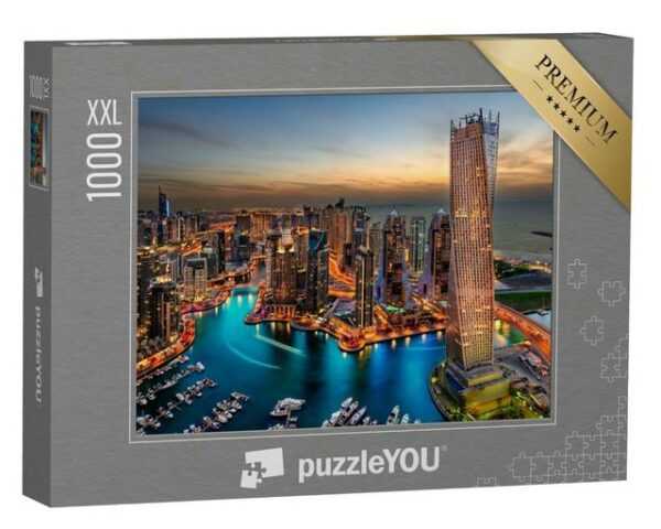 puzzleYOU Puzzle Die Schönheit des Hafens nur von oben, 1000 Puzzleteile, puzzleYOU-Kollektionen Dubai, Skylines, Naher Osten, Städte Weltweit