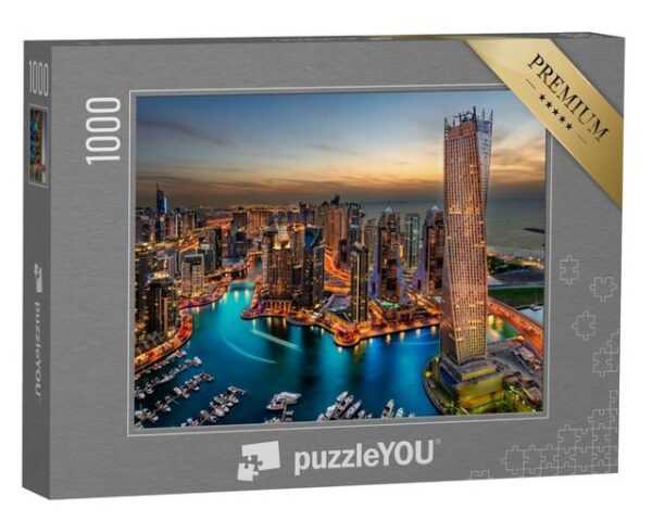 puzzleYOU Puzzle Die Schönheit des Hafens nur von oben, 1000 Puzzleteile, puzzleYOU-Kollektionen Dubai, Skylines, Naher Osten, Städte Weltweit