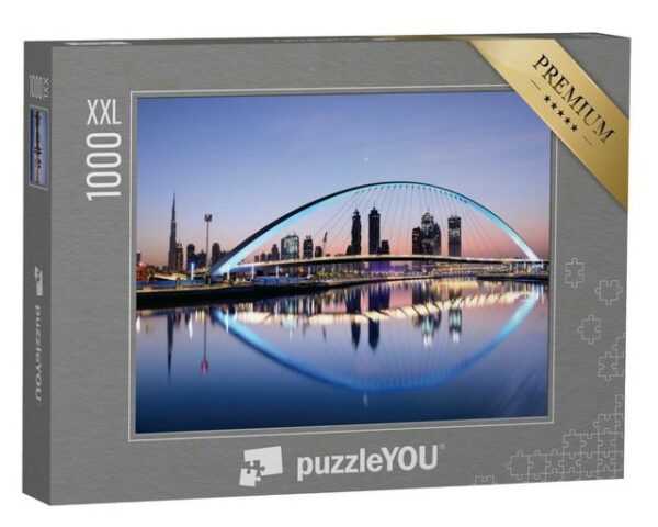 puzzleYOU Puzzle Dubai mit Wasserkanal: Sonnenaufgang, 1000 Puzzleteile, puzzleYOU-Kollektionen Naher Osten