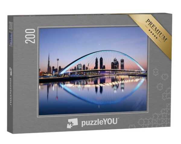 puzzleYOU Puzzle Dubai mit Wasserkanal: Sonnenaufgang, 200 Puzzleteile, puzzleYOU-Kollektionen Naher Osten