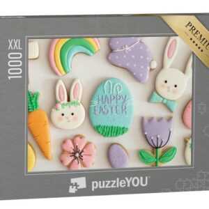 puzzleYOU Puzzle Frohe Ostern: Eine Auswahl an Oster-Cookies, 1000 Puzzleteile, puzzleYOU-Kollektionen Festtage