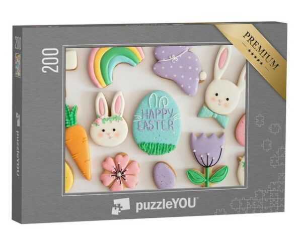 puzzleYOU Puzzle Frohe Ostern: Eine Auswahl an Oster-Cookies, 200 Puzzleteile, puzzleYOU-Kollektionen Festtage