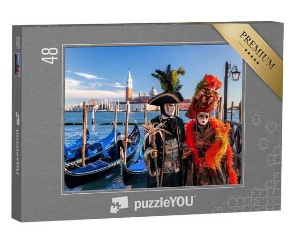 puzzleYOU Puzzle Karneval in Venedig, Italien, 48 Puzzleteile, puzzleYOU-Kollektionen Venedig