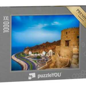 puzzleYOU Puzzle Landkarte der Mutrah Corniche in Muscat, Oman, 1000 Puzzleteile, puzzleYOU-Kollektionen Naher Osten