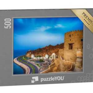 puzzleYOU Puzzle Landkarte der Mutrah Corniche in Muscat, Oman, 500 Puzzleteile, puzzleYOU-Kollektionen Naher Osten
