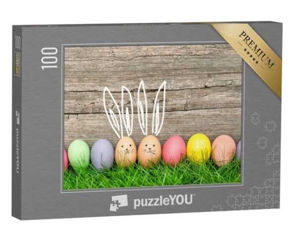 puzzleYOU Puzzle Lustige Oster-Dekoration mit Ostereiern, 100 Puzzleteile, puzzleYOU-Kollektionen Festtage