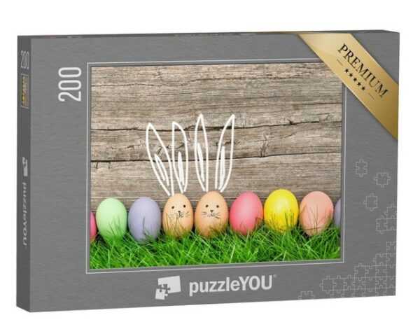 puzzleYOU Puzzle Lustige Oster-Dekoration mit Ostereiern, 200 Puzzleteile, puzzleYOU-Kollektionen Festtage